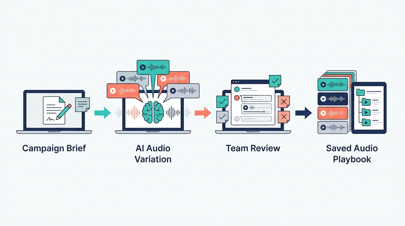 Reusable audio system for local campaigns