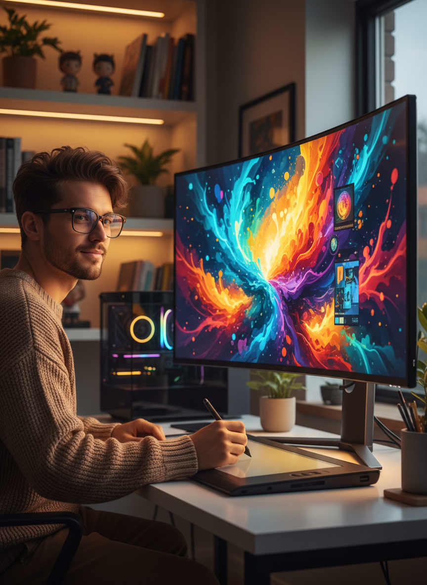AI analyzing an image into subject, style and lighting